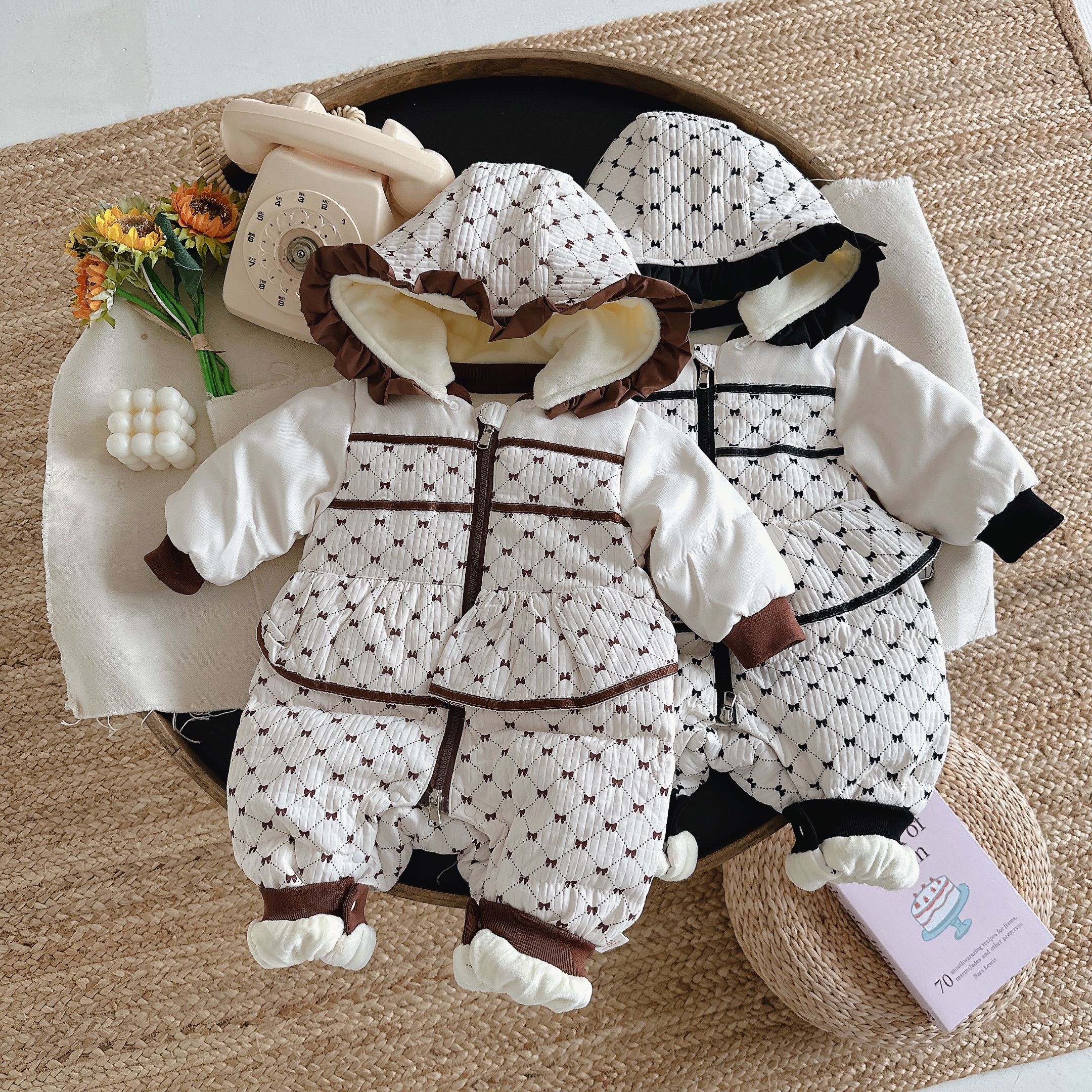 蝴蝶结小香风羽绒服6535