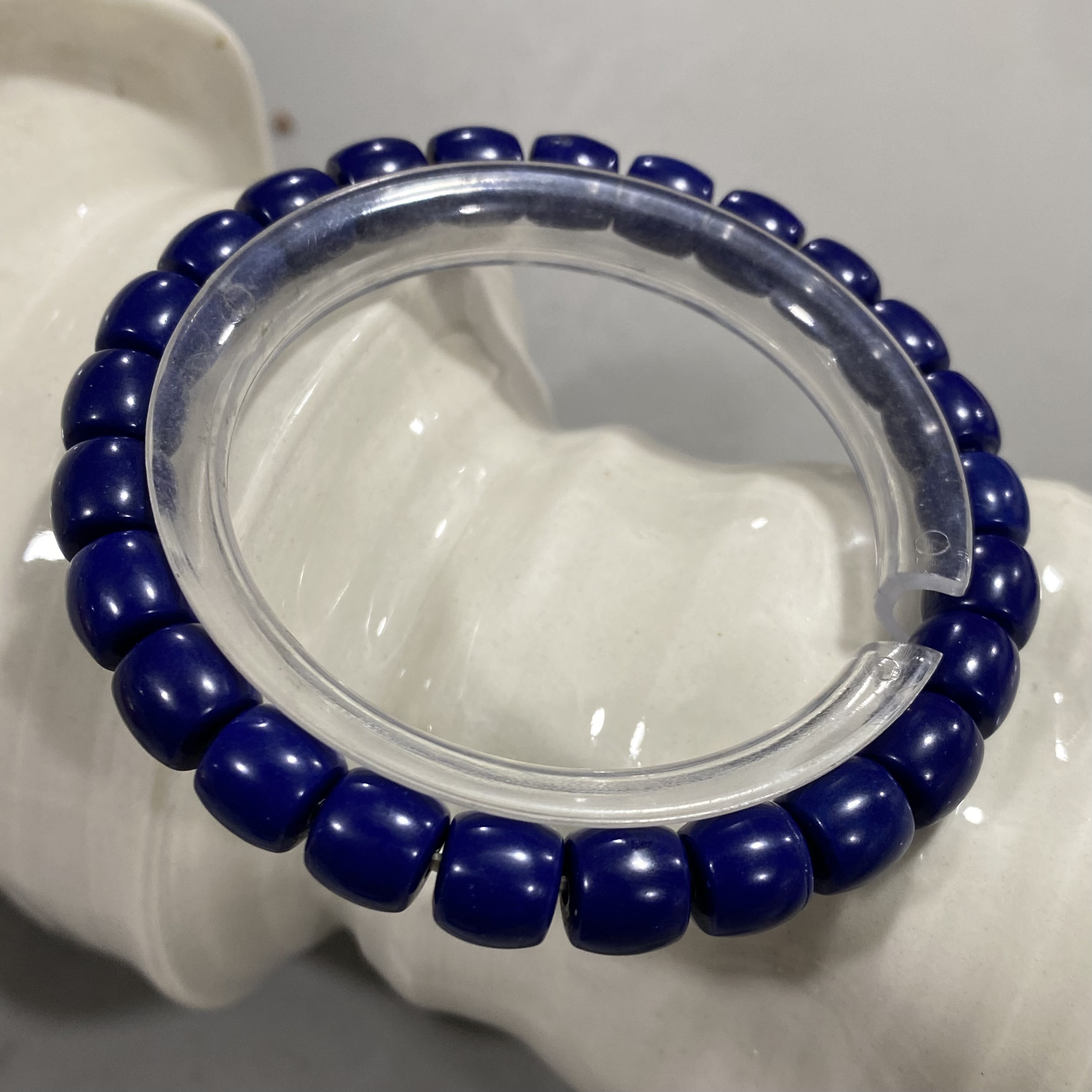 C775青金石桶珠卡0.8单圈手串