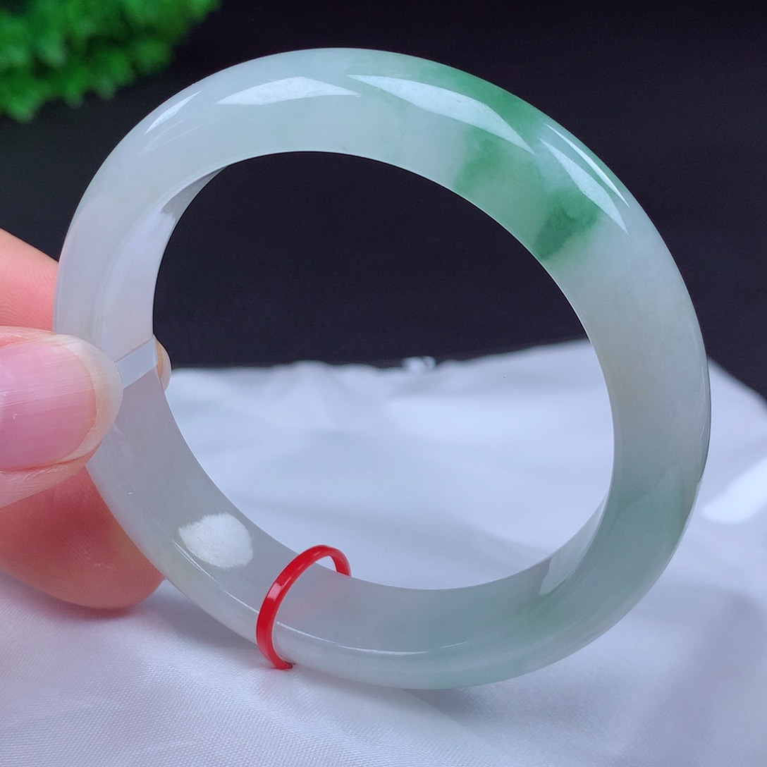 翡翠未镶嵌手镯54圈438023