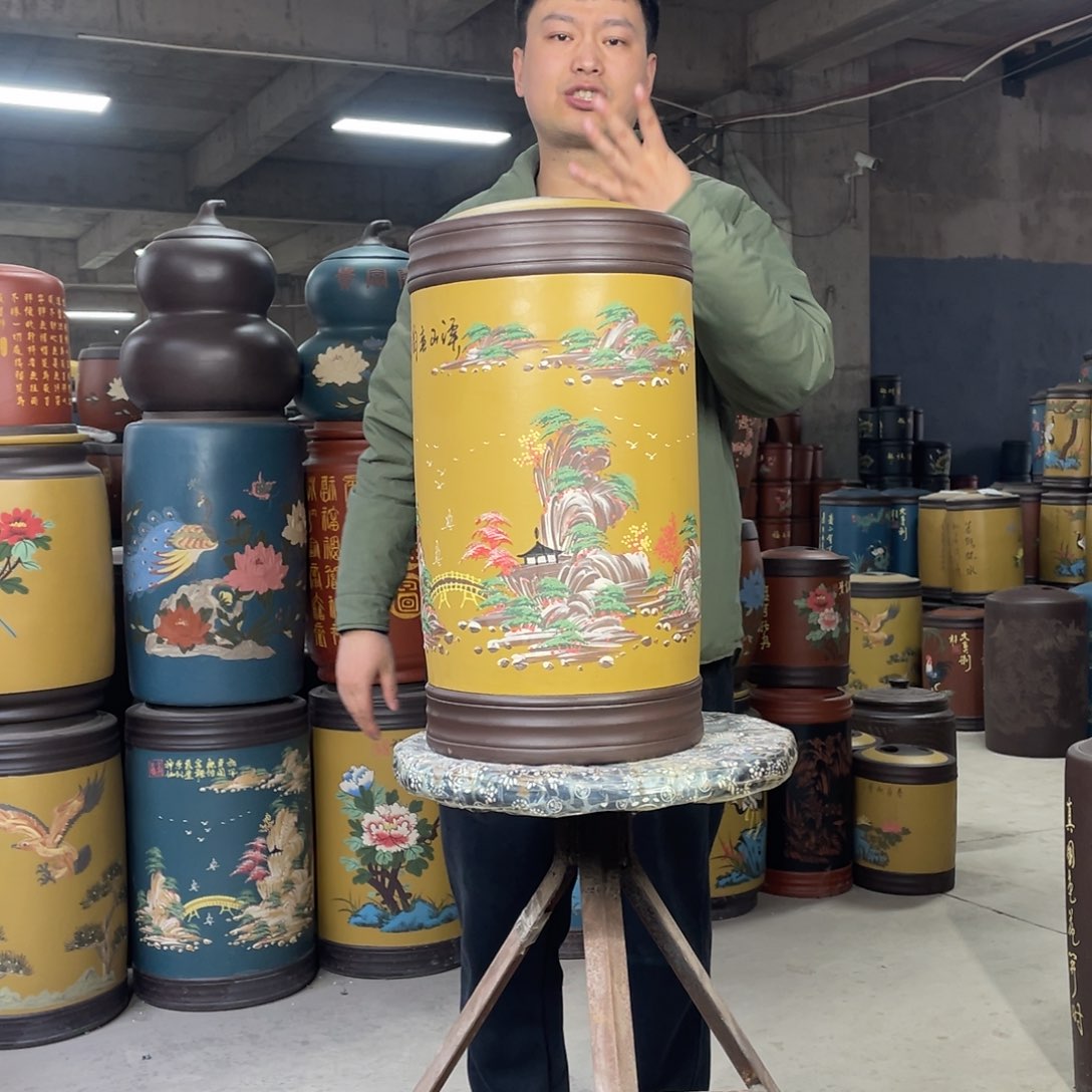 宜兴原矿紫砂茶叶罐