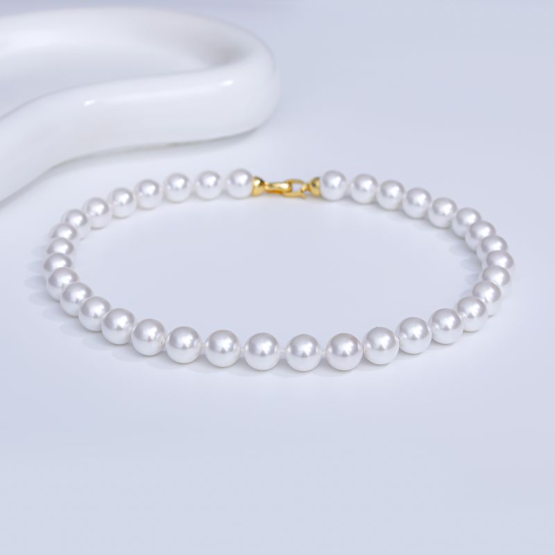 合金项链 黛森伊 炫彩白色深海湾母贝项链 B-L007