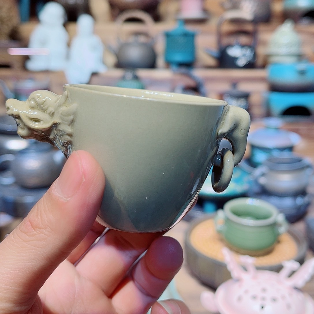 陶瓷香炉茶具摆件微瑕