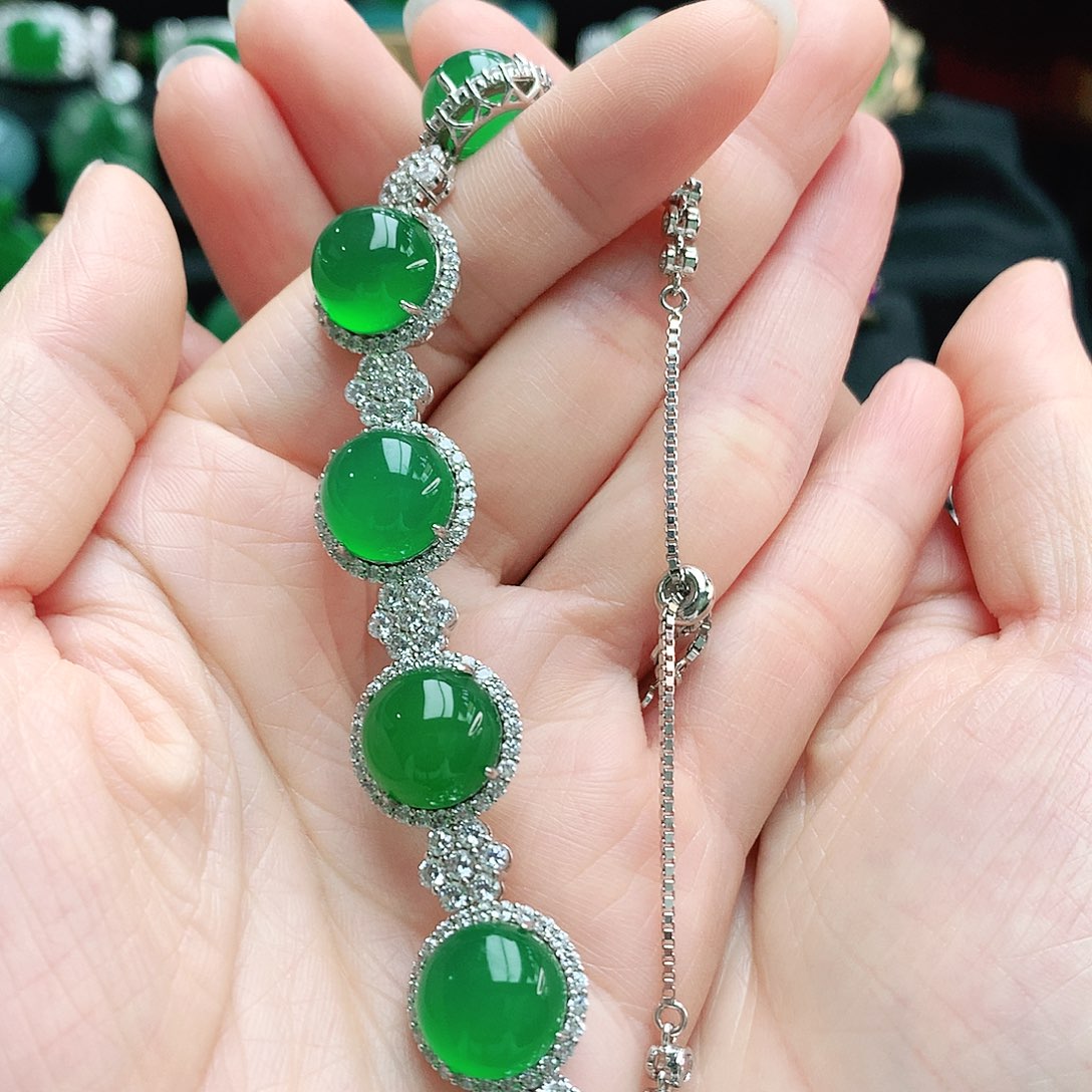 玛瑙/玉髓手链银S925镶嵌