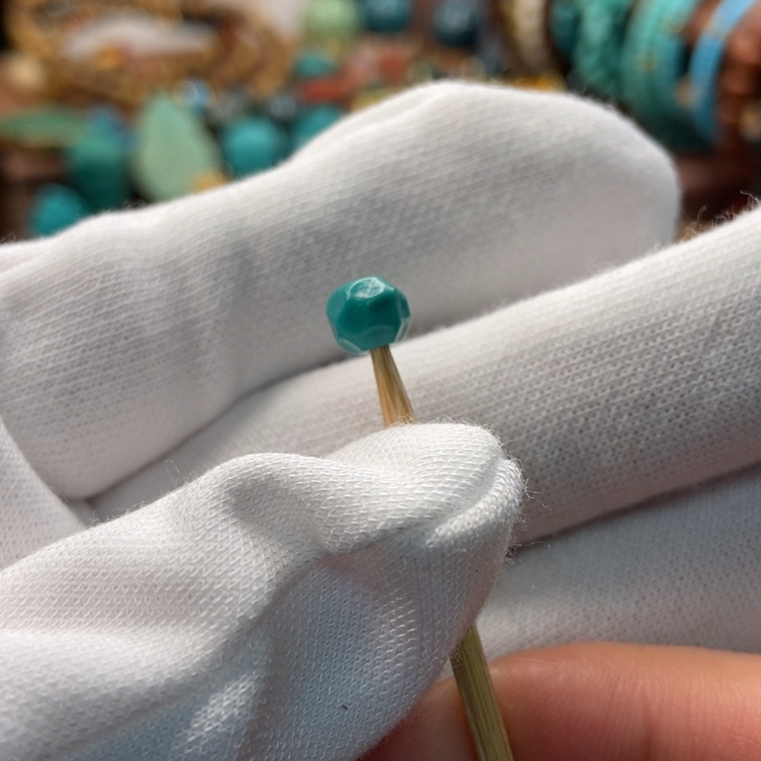 绿松石珠宝奇石未镶嵌6.1mm