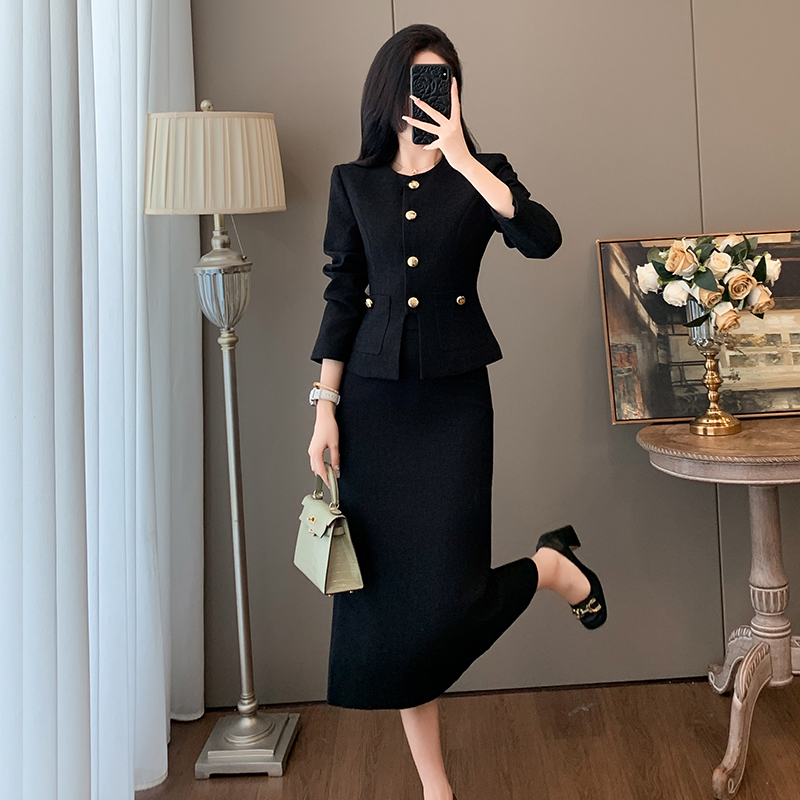 秋季时尚名媛法式轻奢御姐气质富家千金小香风套装半身裙两件套