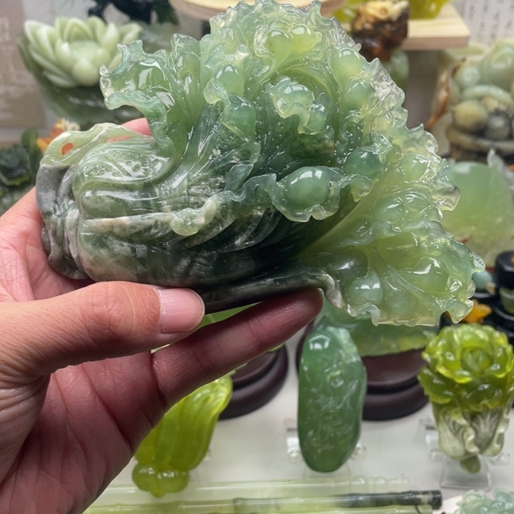 强***蛇纹石玉未镶嵌四大名玉摆件