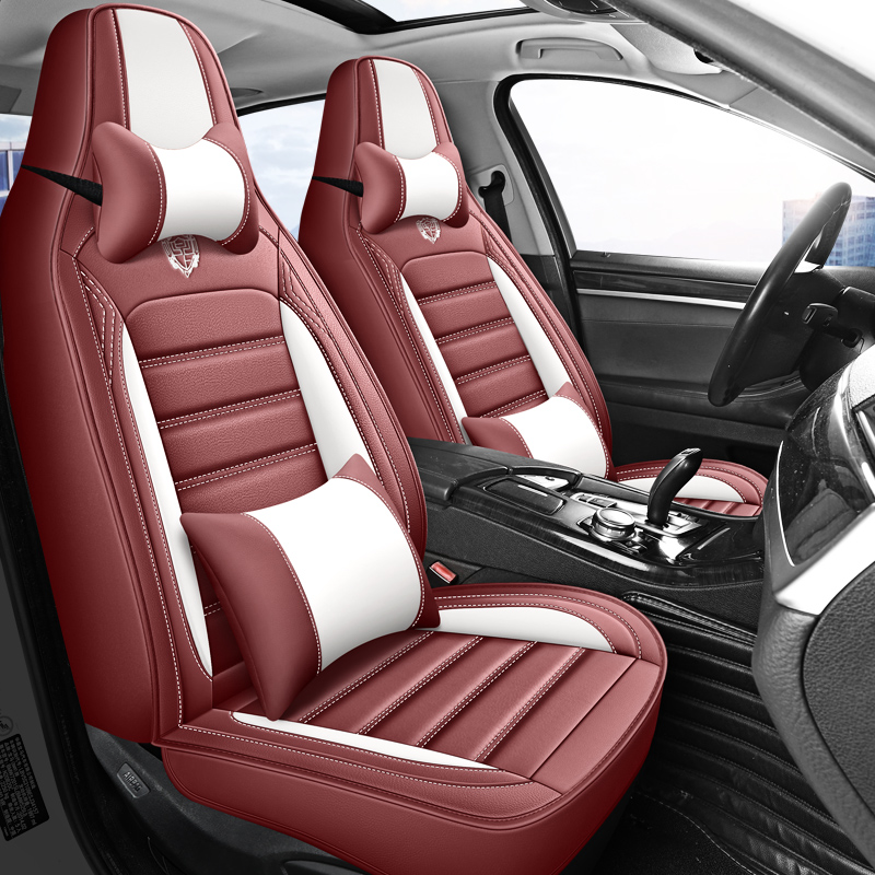 P2连体头纳帕皮汽车座套四季全包座套SUV小轿车坐垫丰田本田大众