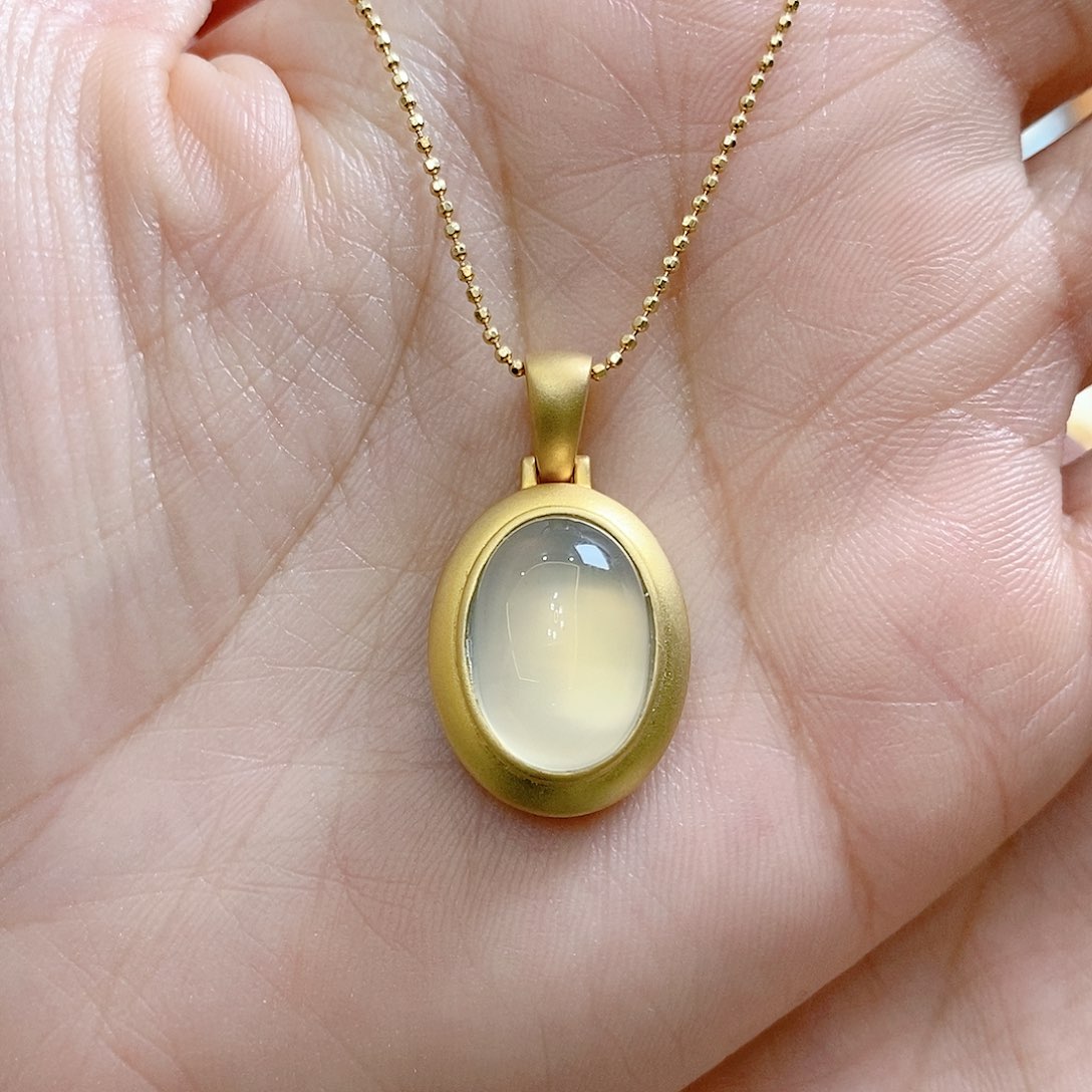 玛瑙/玉髓吊坠(赠链)银S925镶嵌