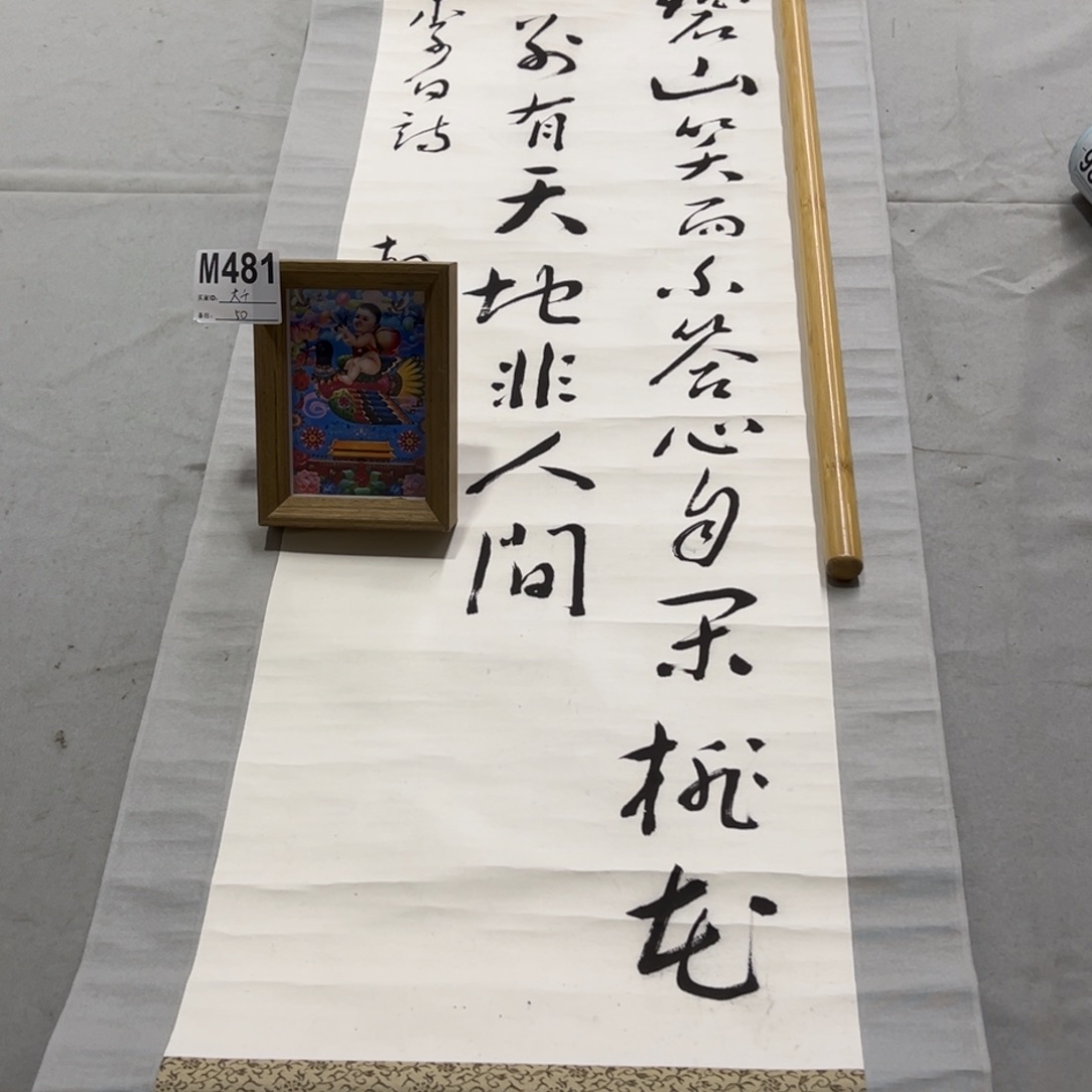 国画大**相手绘临摹书法挂轴