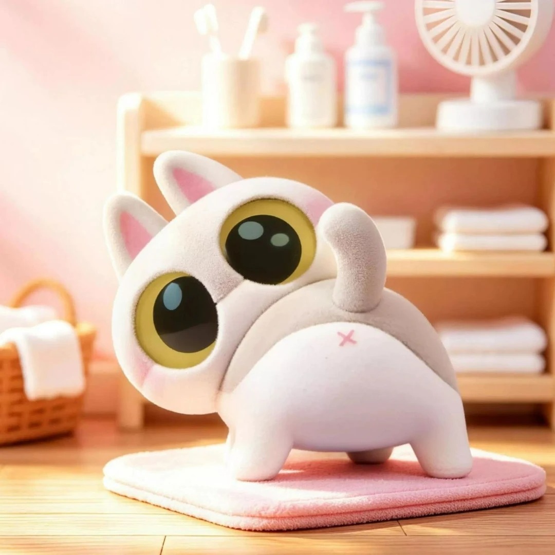 正版TOY LEAD呆猫八条经典表情包盲盒植绒公仔桌面摆件女生礼物