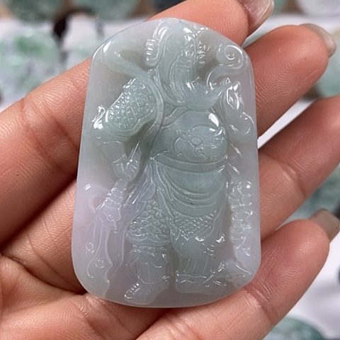 翡翠颈饰未镶嵌关二爷福利