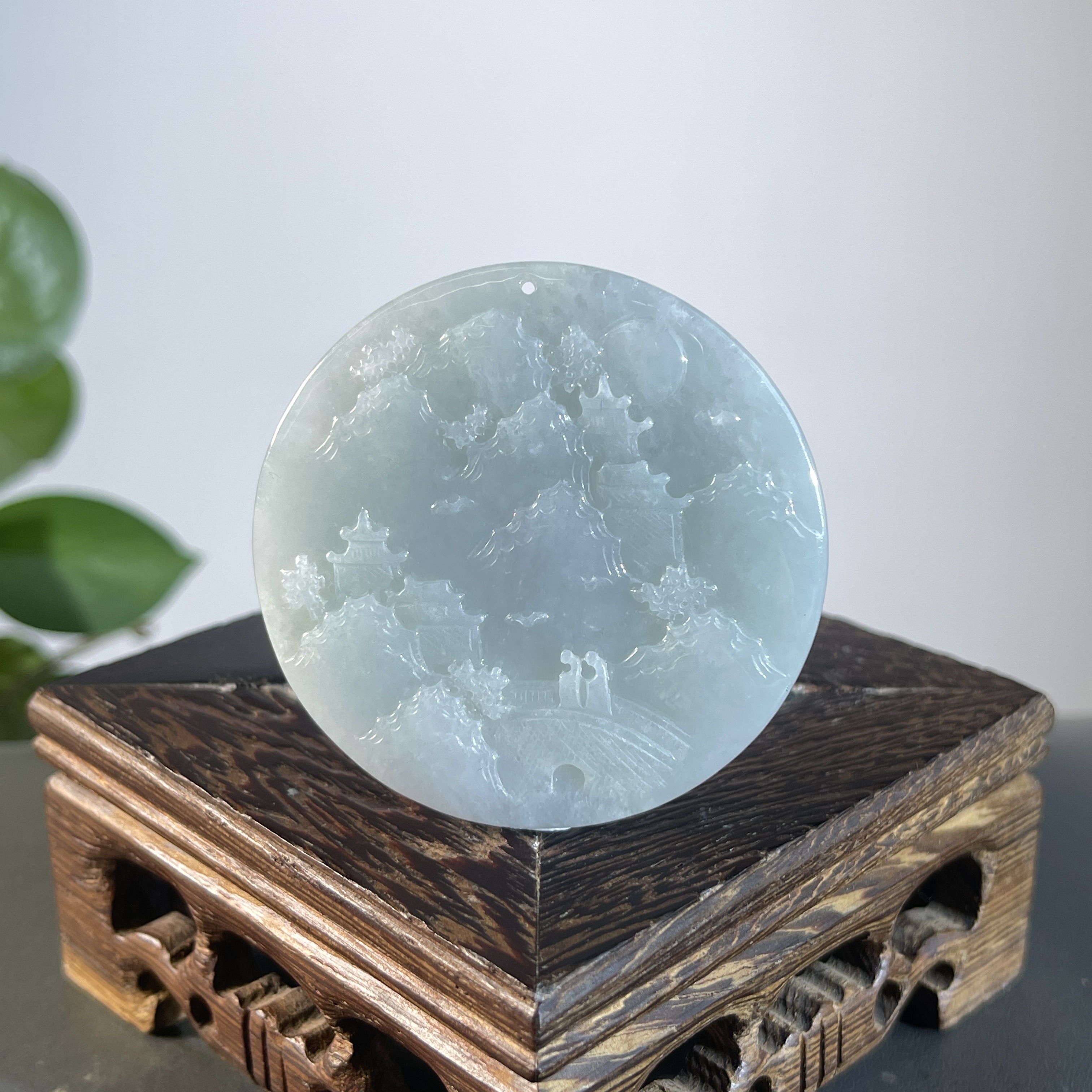 JSW02-51  天然缅甸A货翡翠  山水牌