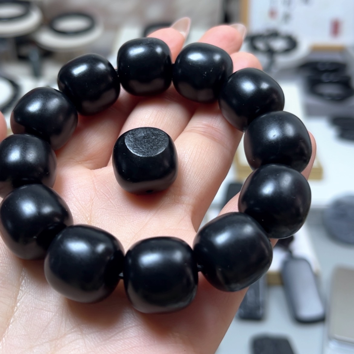 【闪购商品】和田玉（墨玉）老料卡17.5左右老型未镶嵌