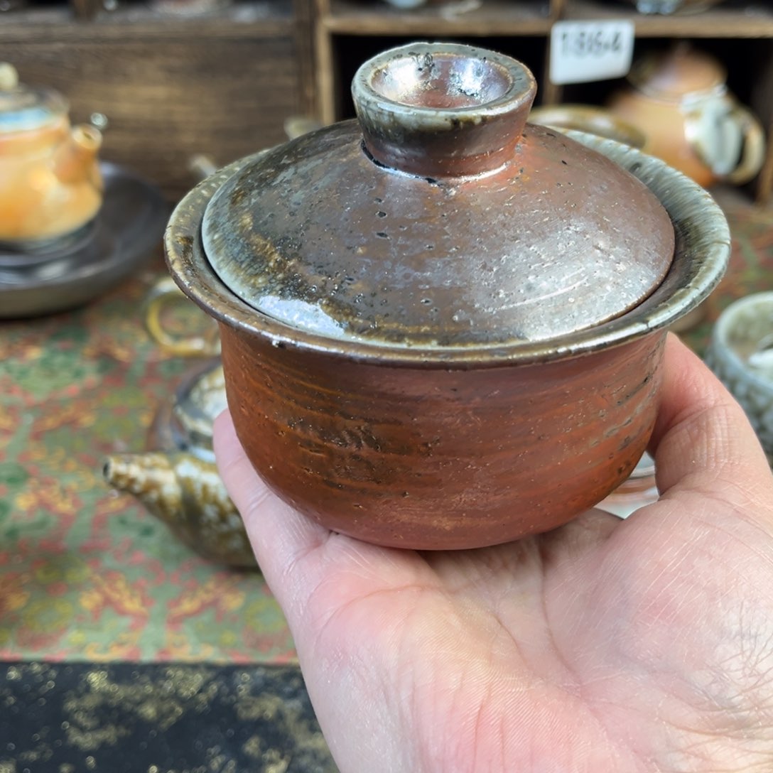 杯柴烧茶器主人盖碗
