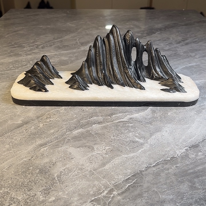 冰***地奇石茶宠鱼缸文房摆件 