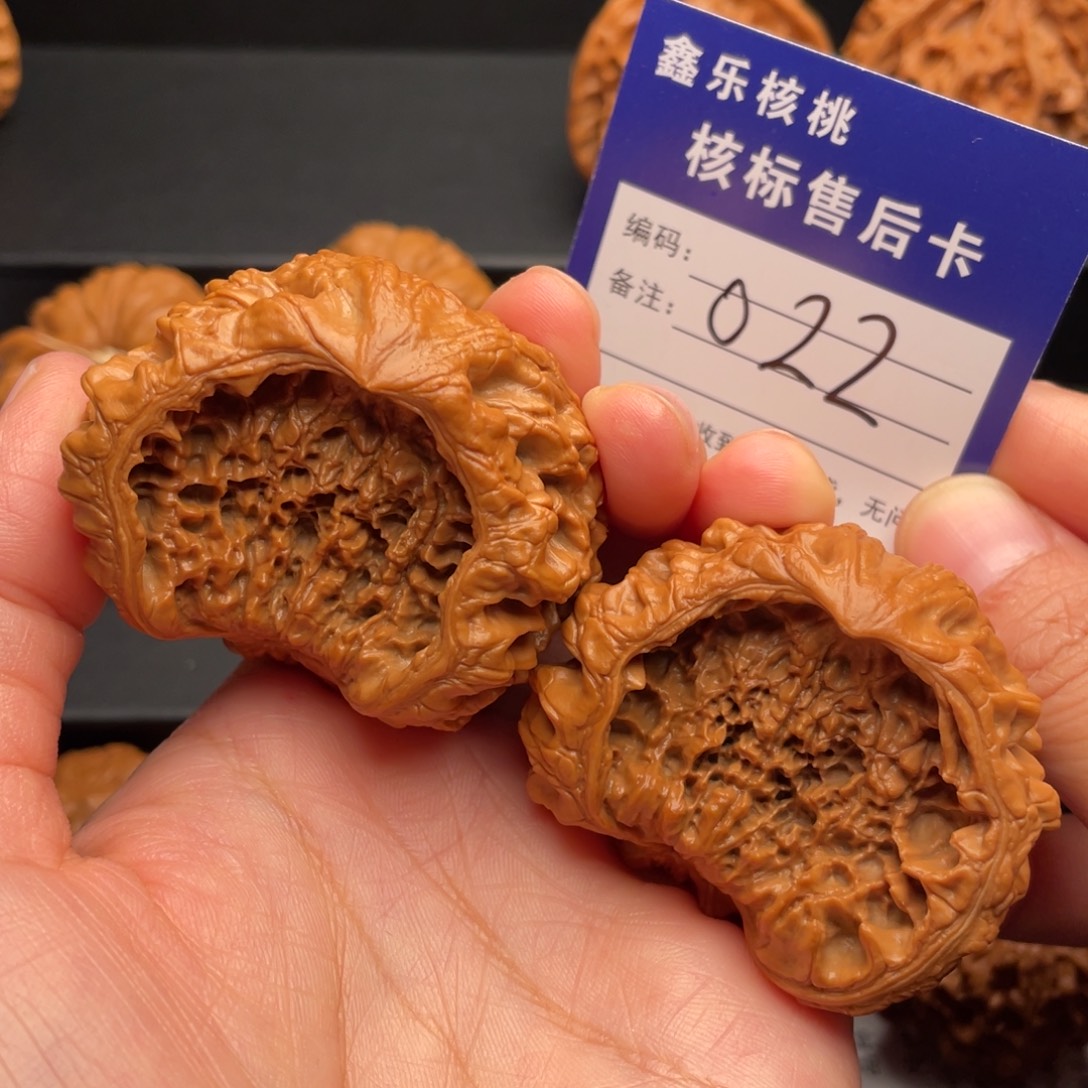 把件文玩核桃蛇头聚宝盆49全品022号