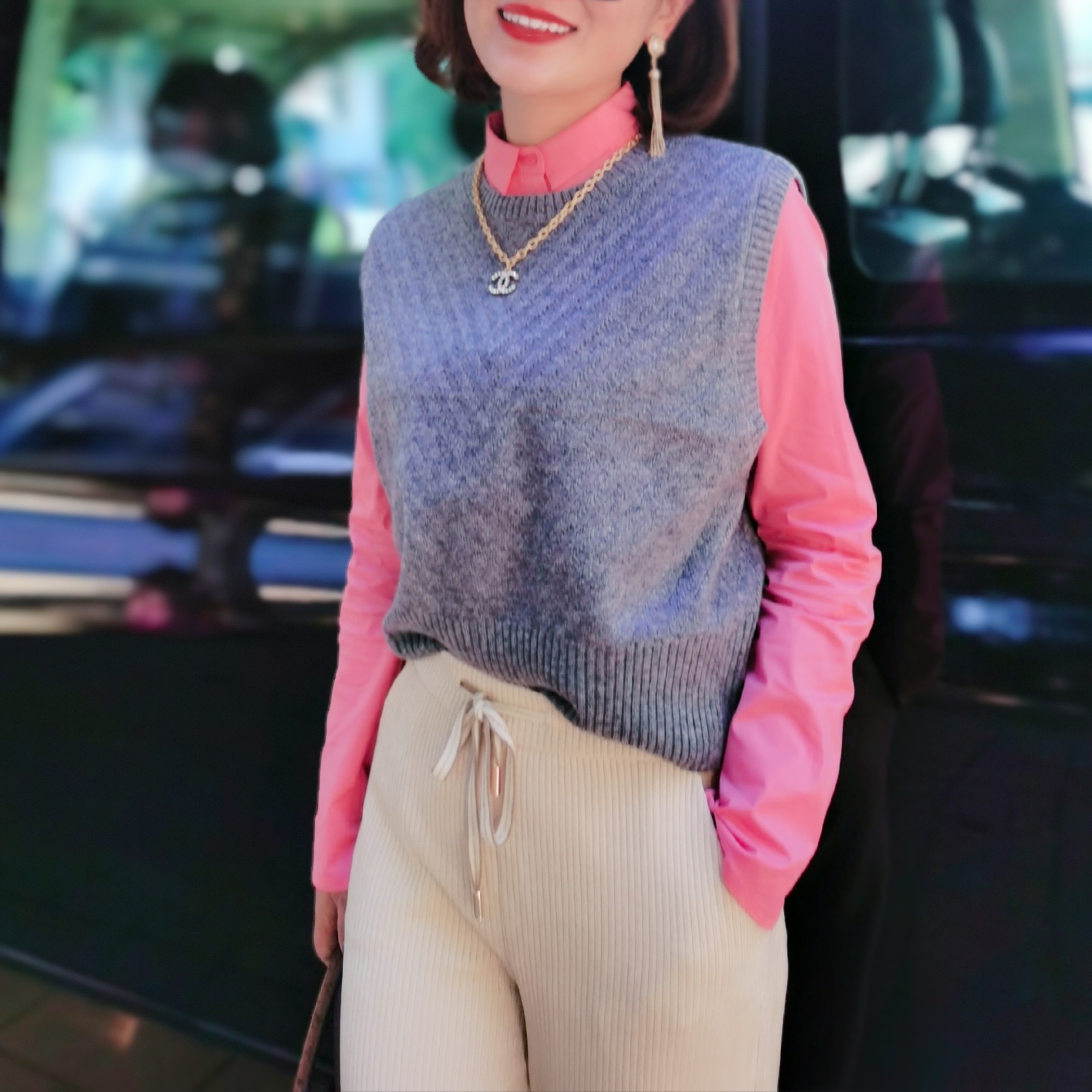 伴月伊人  高定款百搭又舒服的马甲圆领（）