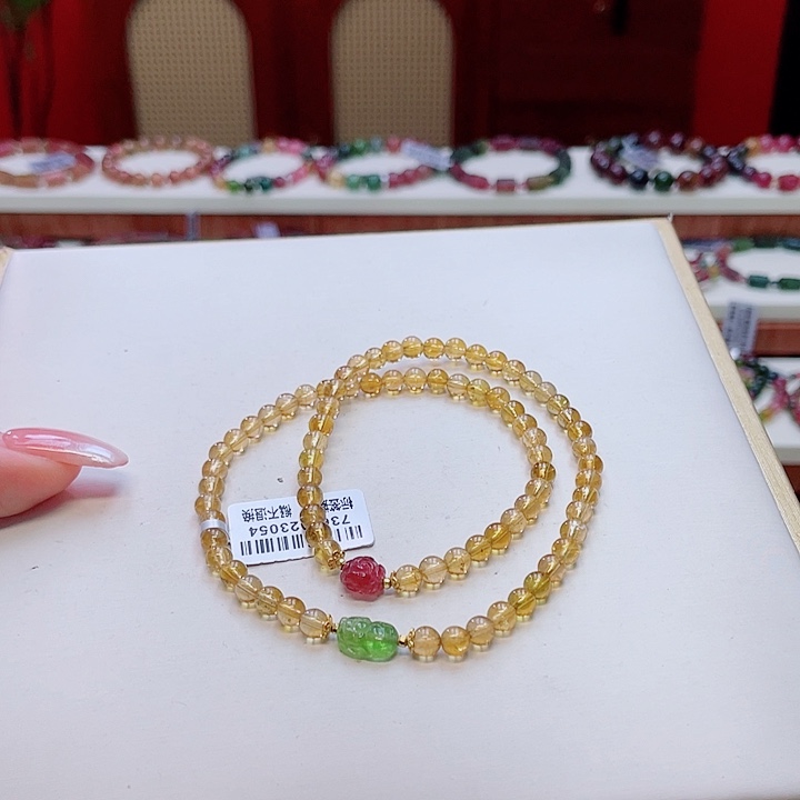 碧玺手串未镶嵌多样性发其一