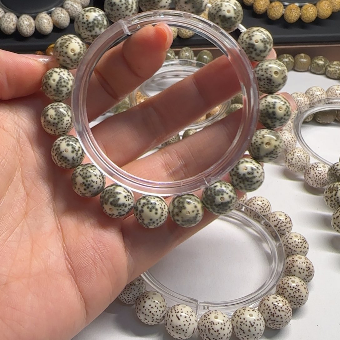 星月菩提吊坠12圆珠海南原生态青花