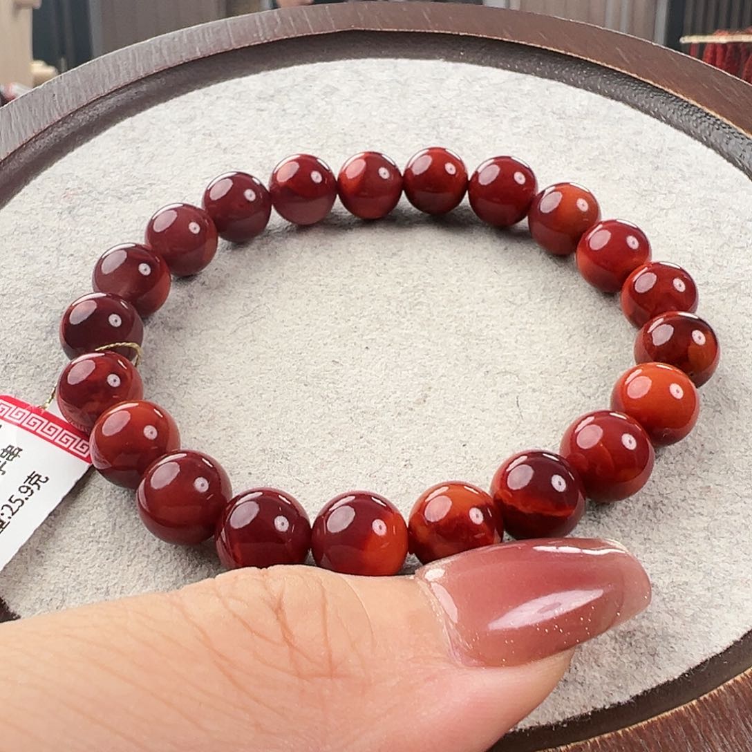 南红玛瑙手串未镶嵌