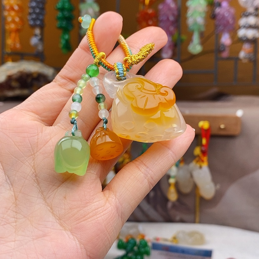 【闪购商品】玛瑙/玉髓车挂未镶嵌秋*韵