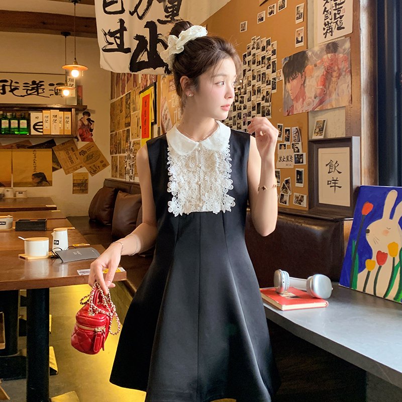 D1151-1200韩版夏款时尚露肩过膝连衣裙