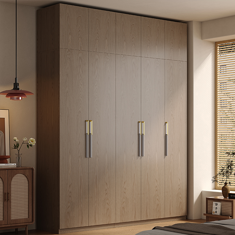 实木衣柜卧室家用成品衣柜分段式一门到顶现代简约省空间组合衣橱