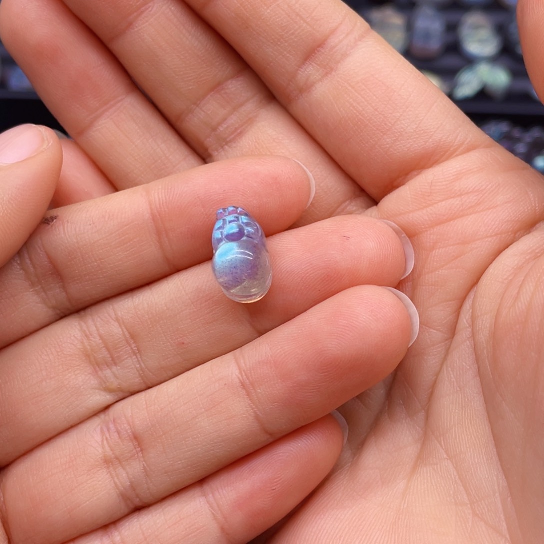 长石吊坠(不含链)银S925镶嵌刀*?客户定制银扣头