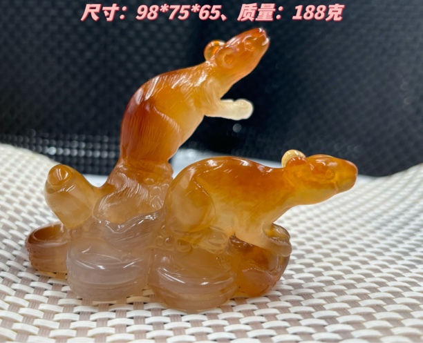 精工细雕精品老鼠小摆老鼠运财