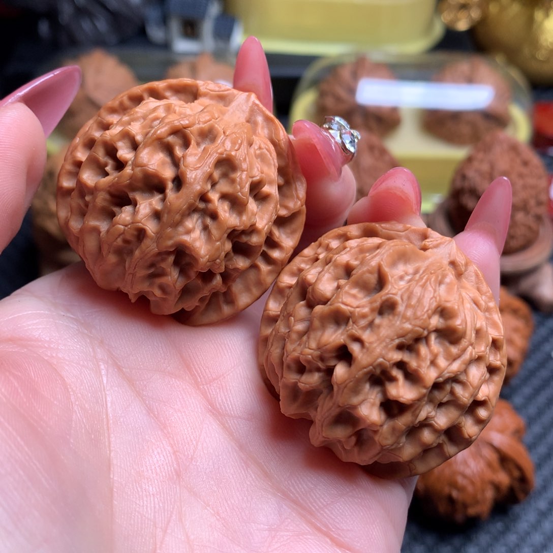 文玩核桃把件39老款苹果园