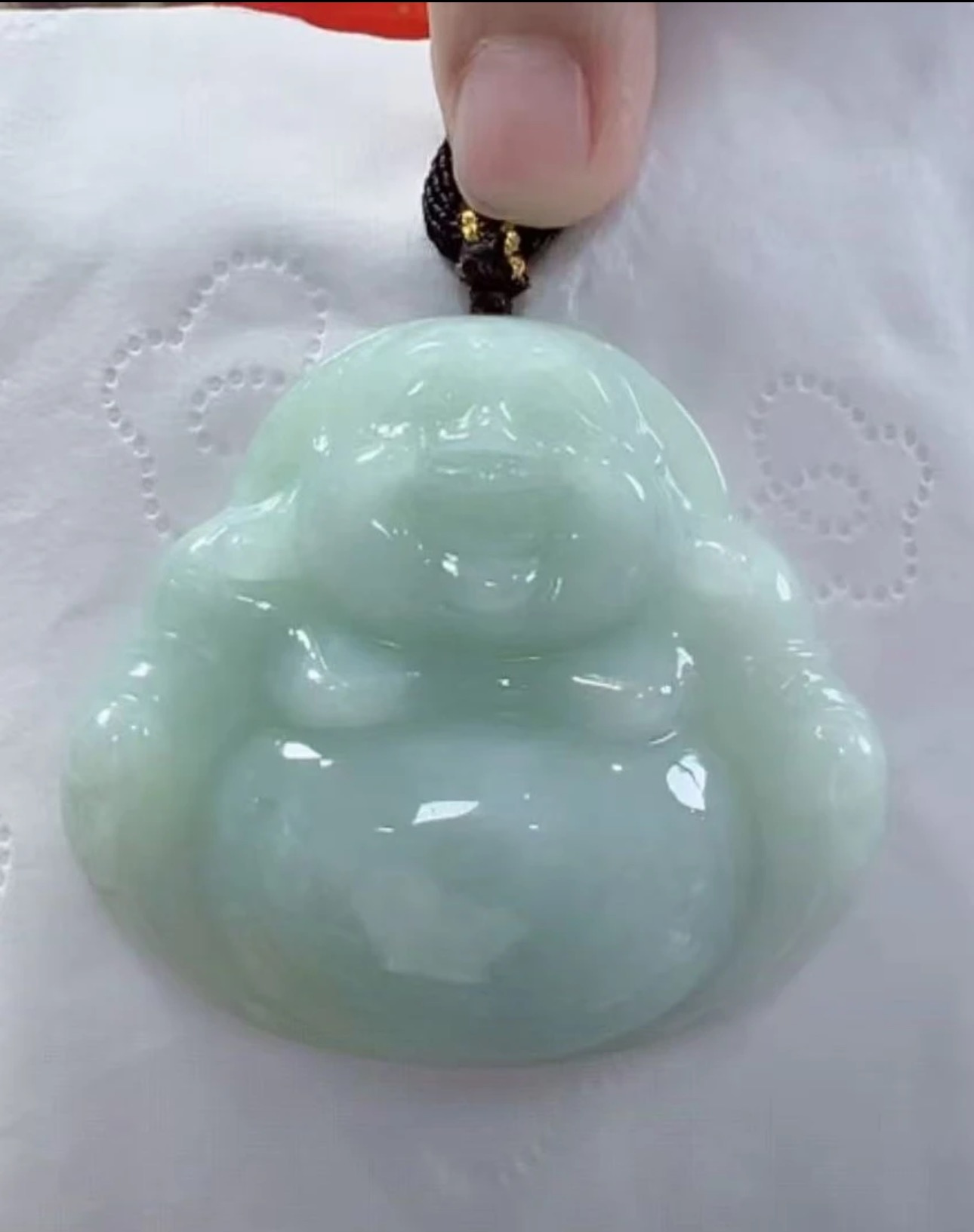 天然翡翠A货果冻佛公（多样性发货一个）宽50+高48+厚12+送绳