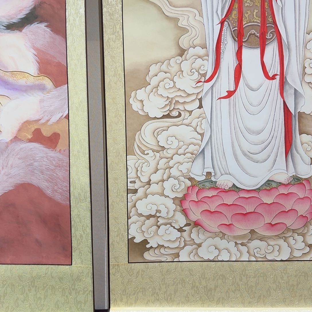 道***焱国画地藏菩萨装裱了解