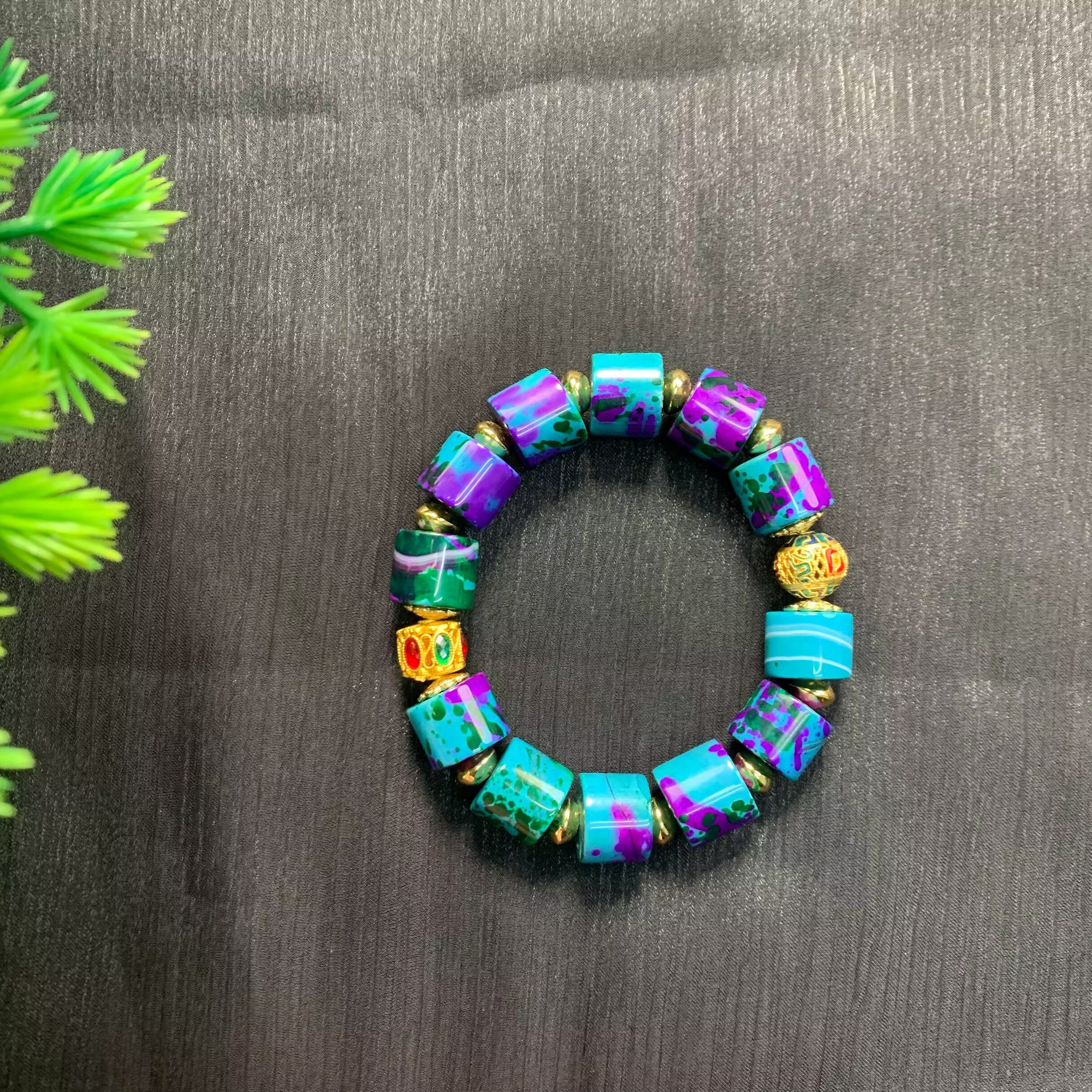 (小天总)TC13020 天承妮佳 玫紫天空蓝DIY手串(多样性发其一)