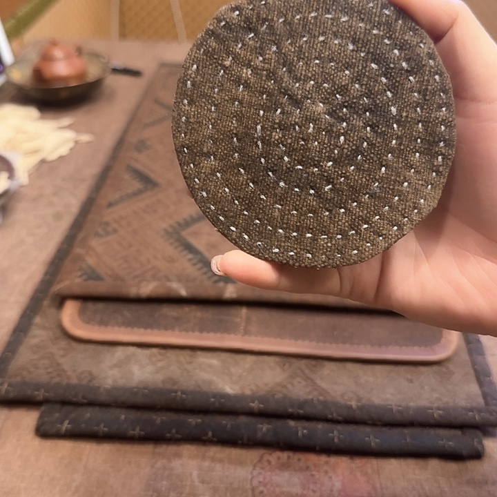 紫砂柿染手作杯垫