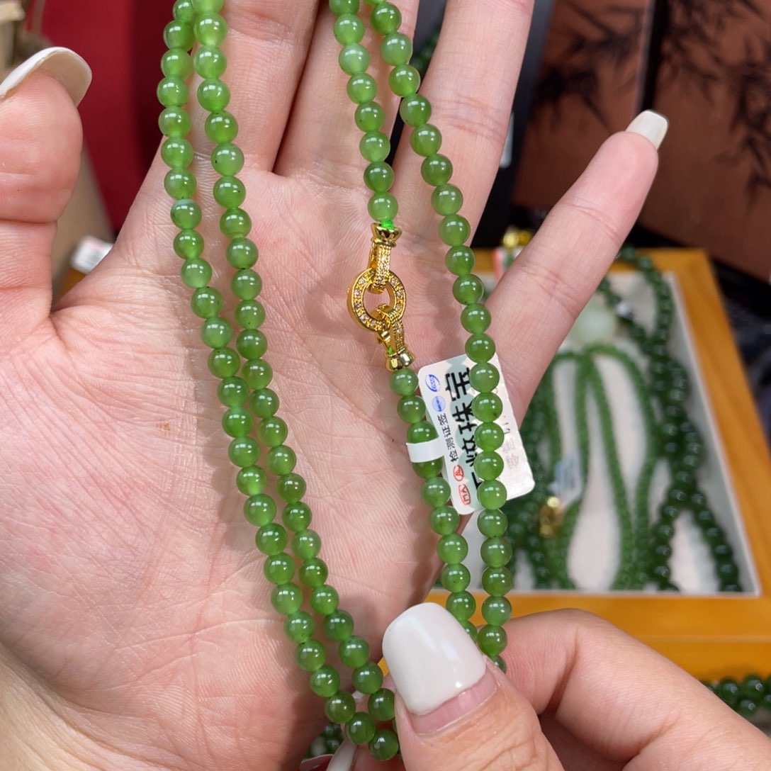 和田玉（碧玉）颈饰未镶嵌5mm