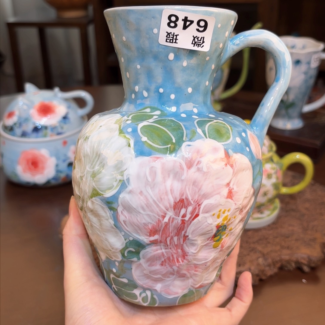 景德镇手绘高温釉下彩陶瓷茶具