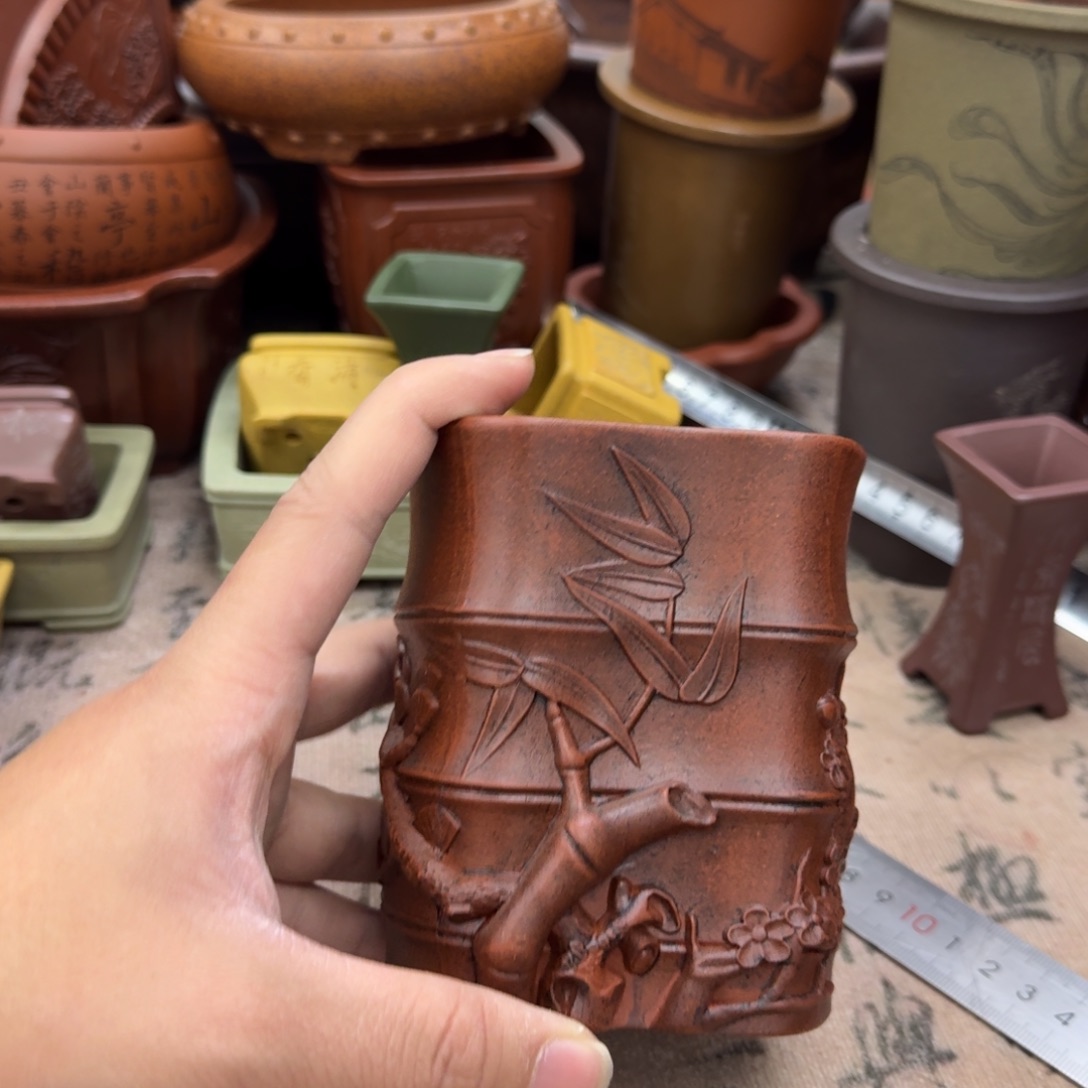 紫砂花盆宜兴紫砂正品8x10.5