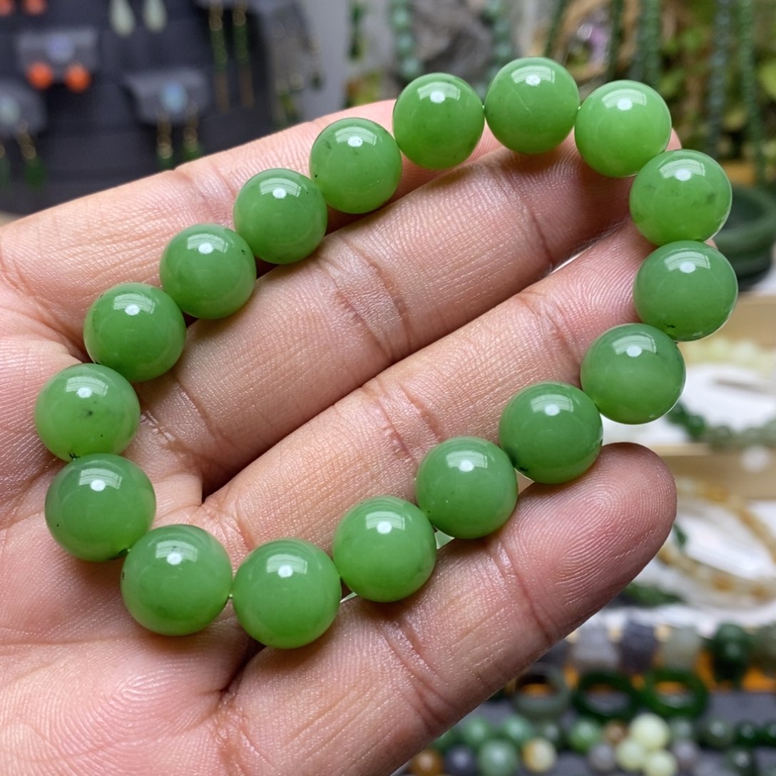 和田玉（碧玉）手链未镶嵌77