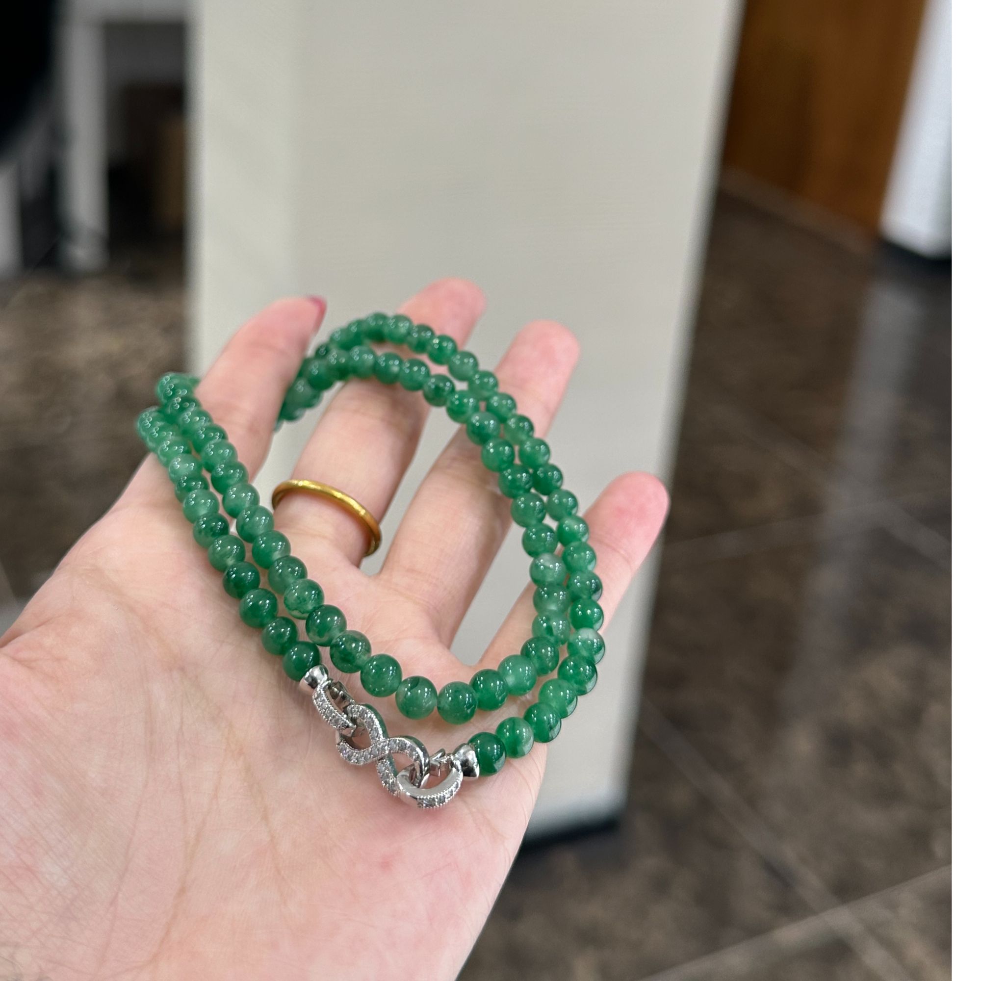 冰润深绿天然非洲翠毛衣链 卡5.0时尚百搭