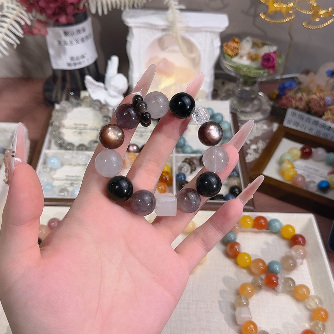 水晶手链合金天然水晶手串多样性发其一