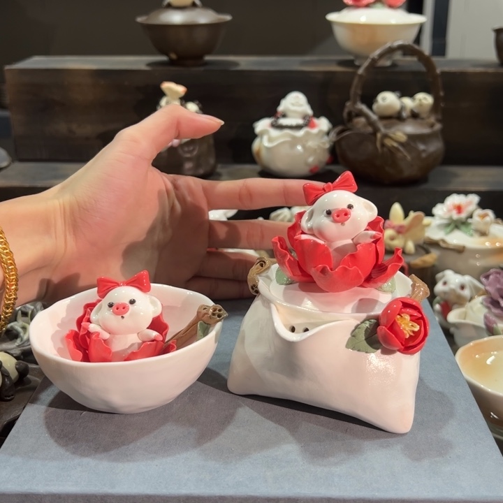 小猪宝瓶一壶一杯