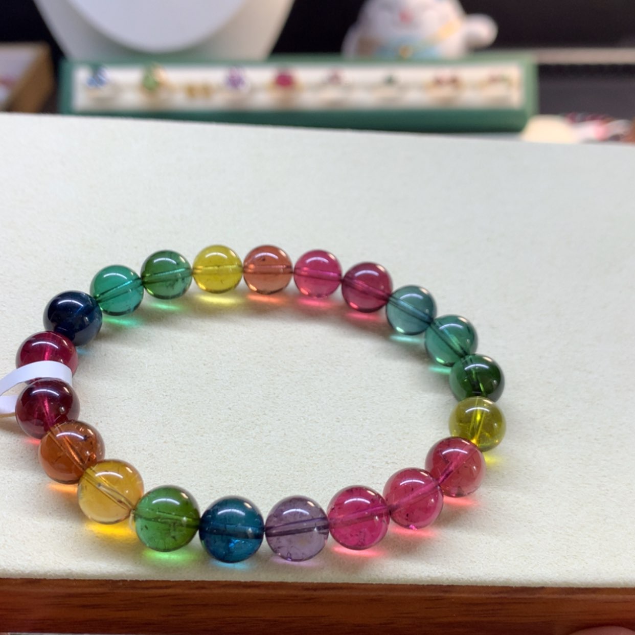 【闪购商品】碧玺手串未镶嵌浓郁彩虹色标8.6mm