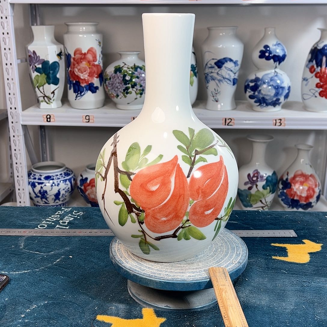 摆件景德镇陶瓷天桃