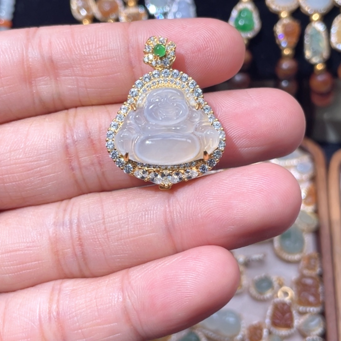 翡翠银S925镶嵌颈饰