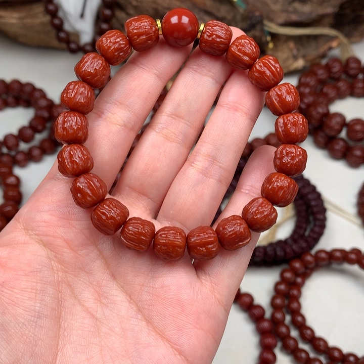 猴头核桃吊坠蛤蟆头1.0➕红