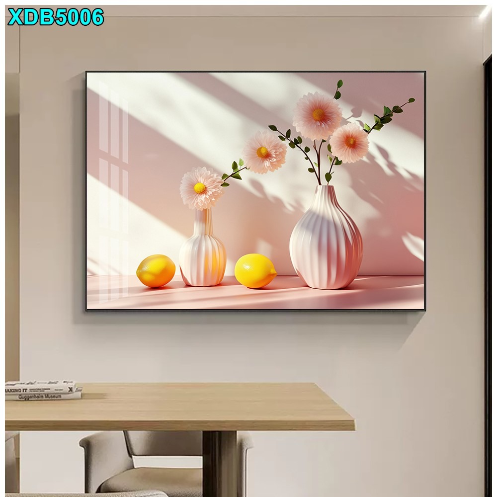 现代装饰画花朵花瓶客厅，餐厅挂画装饰画，电表箱装饰画免装饰挂画