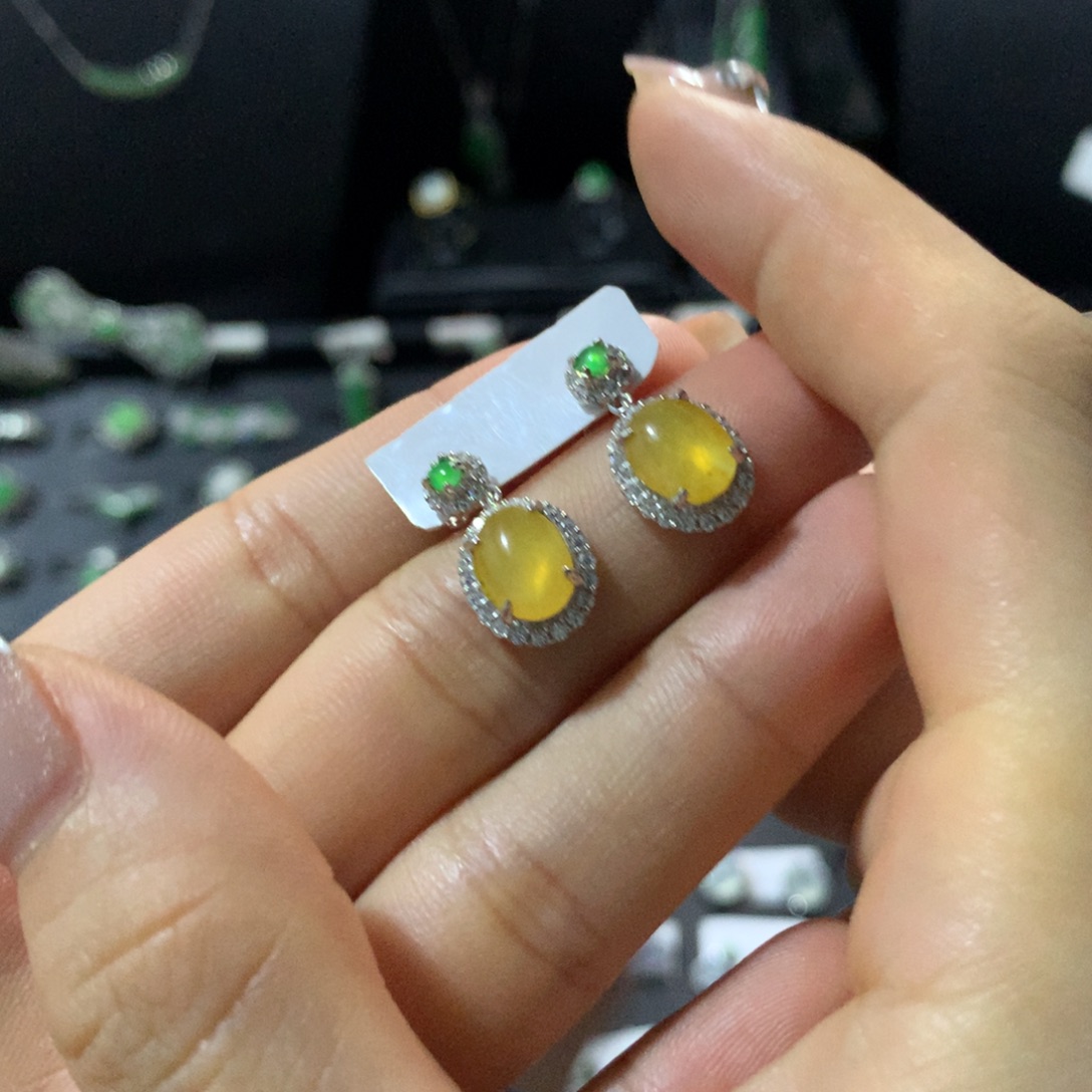 翡翠戒指银S925镶嵌