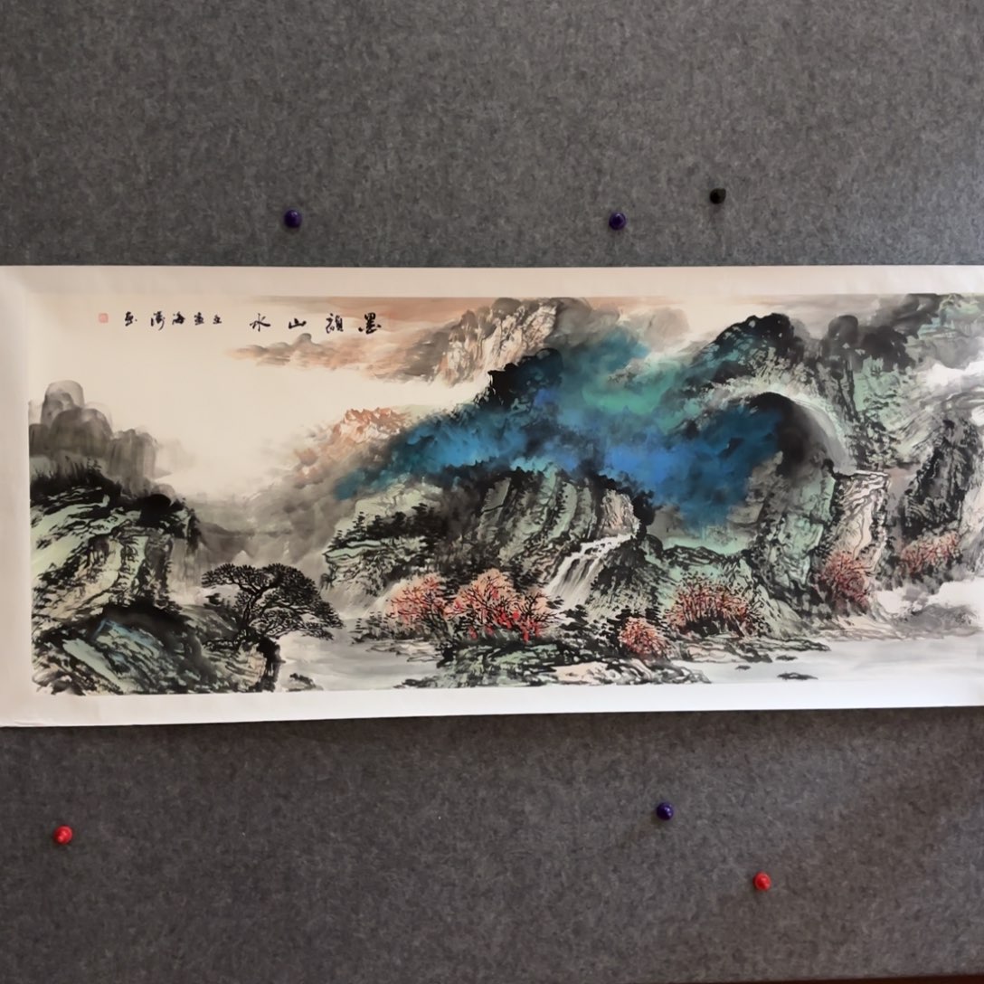 国画国画作品李海涛山水精品手绘