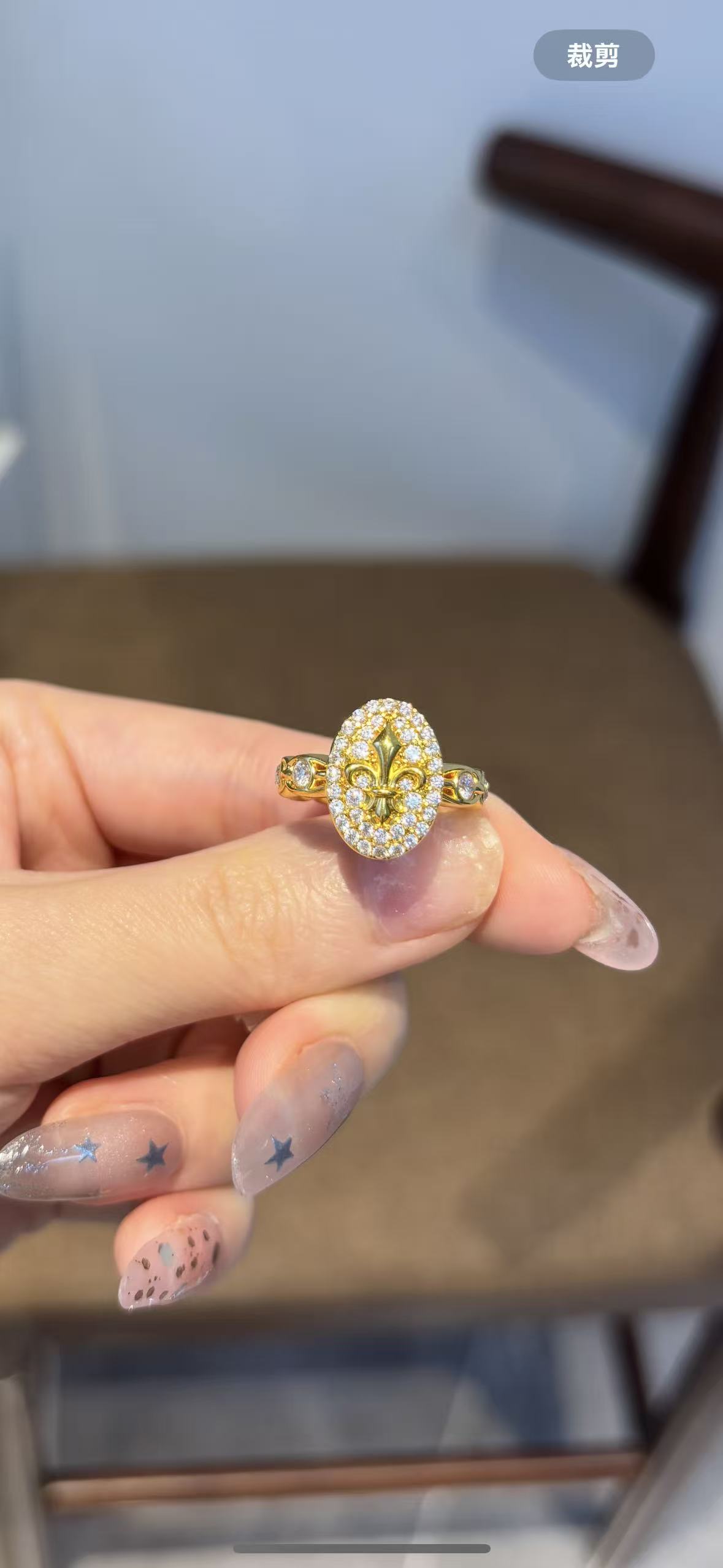 鸢尾花戒指足金999