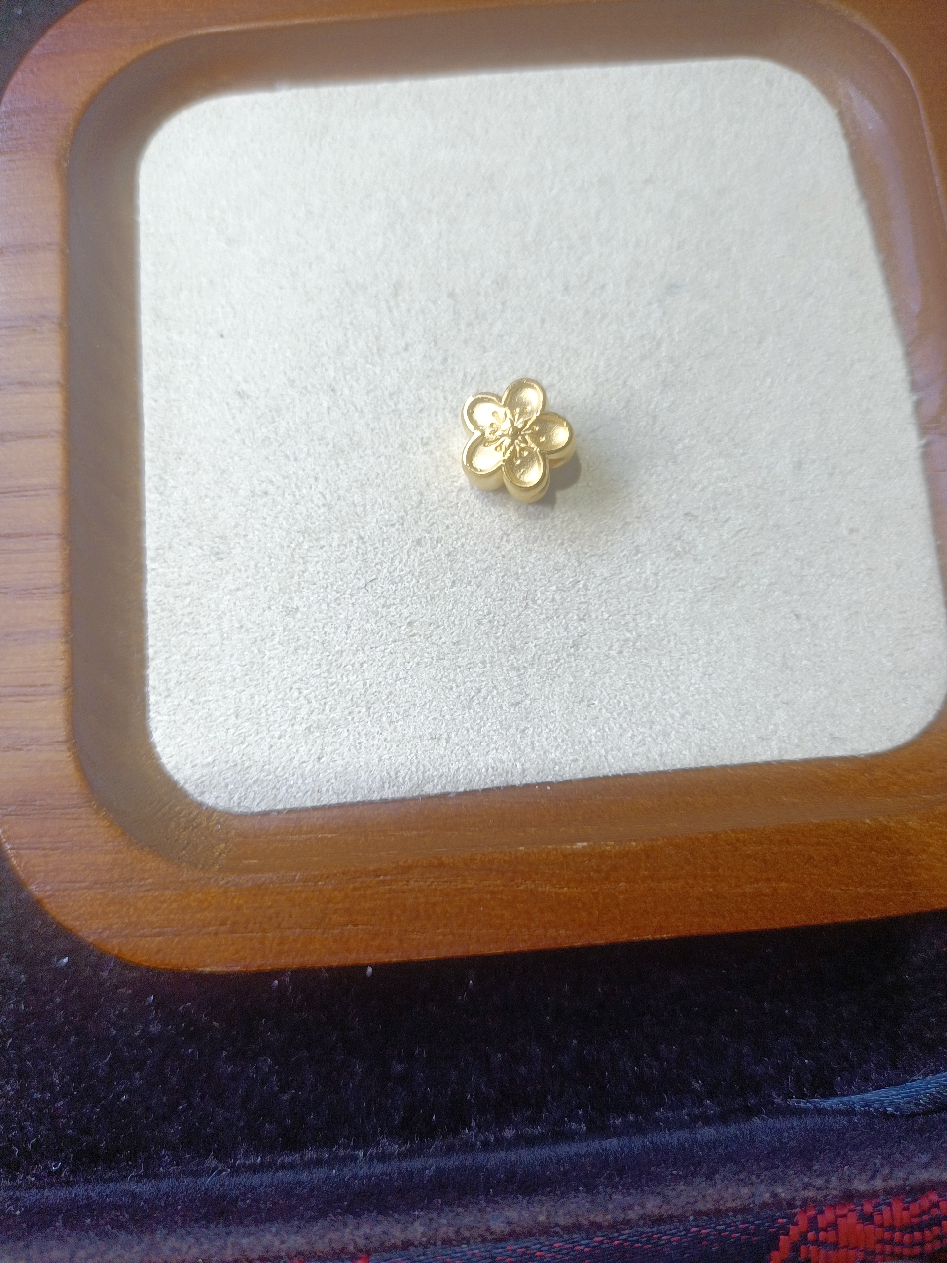 足金999硬金桃花1.00克转运珠